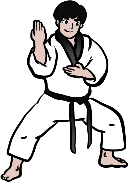 Taekwondo Drawing Karate Person Vector Library - Taekwondo (648x852)
