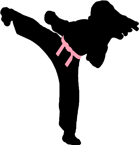 Girls Clipart Martial Arts - Girl Karate Vector (600x600)