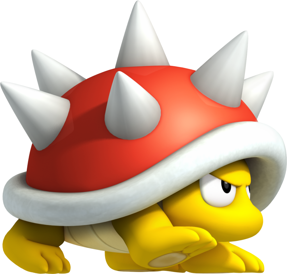 Mario Bros Clipart Spiky - Super Mario Spiny (1000x954)