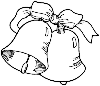 Clipart Freeuse Collection Of Christmas Png High Bells - Christmas Bells Out Line (409x352)