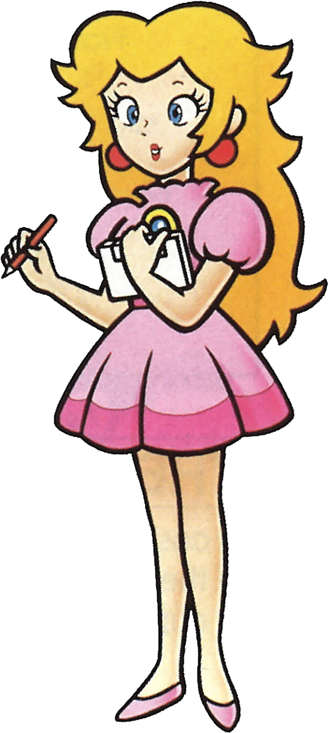 Princess Peach Clipart Overalls - Nes Open Tournament Golf Peach (1280x1509)