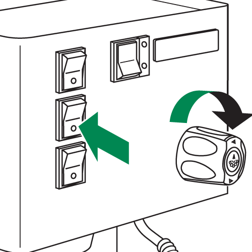 Close Tap As Soon As Water Comes Out Of The Hot Water - Rancilio Silvia Series (500x500)