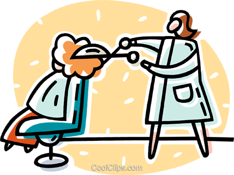 Woman Getting Her Hair Cut Royalty Free Vector Clip - Woman Getting Her Hair Cut Royalty Free Vector Clip (480x358)