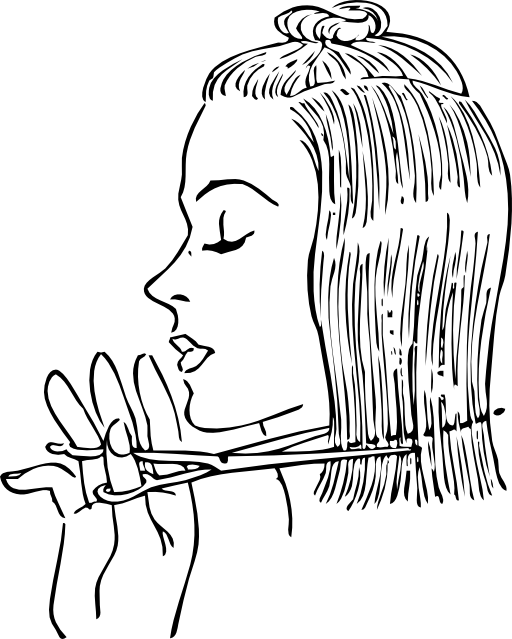 Clip Freeuse Cutting Womens Hair I Royalty Free Public - Clip Freeuse Cutting Womens Hair I Royalty Free Public (512x639)