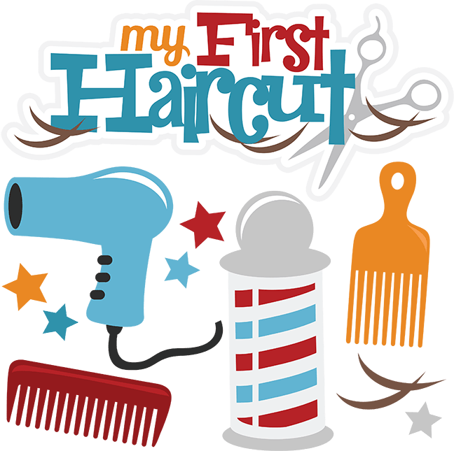 Clipart Transparent Download Haircut Clipart First - First Hair Cut (648x645)