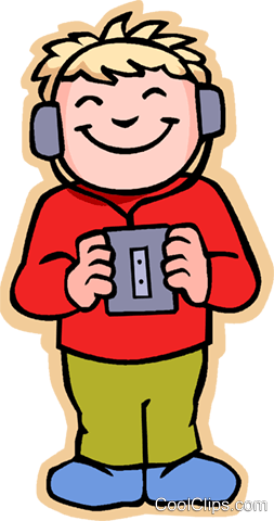 Girl Listening To Music, Tape Recorder Royalty Free - Ascoltare La Musica Clipart (253x480)