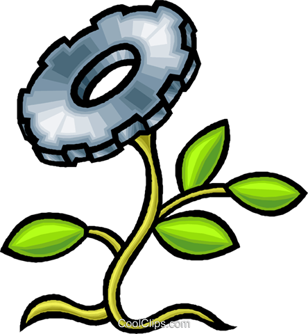 Plant, Industry And Nature At Odds Royalty Free Vector - Plant, Industry And Nature At Odds Royalty Free Vector (444x480)