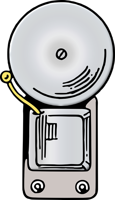 Fire Alarm Clipart Black And White (368x640)