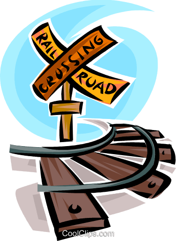 Railway Tracks Royalty Free Vector Clip Art Illustration - Railway Tracks Royalty Free Vector Clip Art Illustration (351x480)