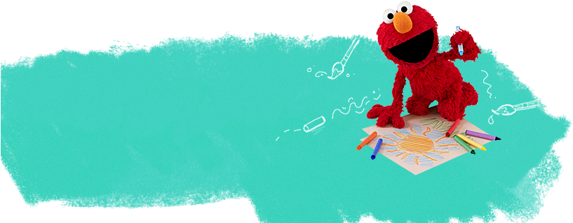 Art Helps Your Child Exercise Her Imagination, Problem - Elmo Love (898x349)