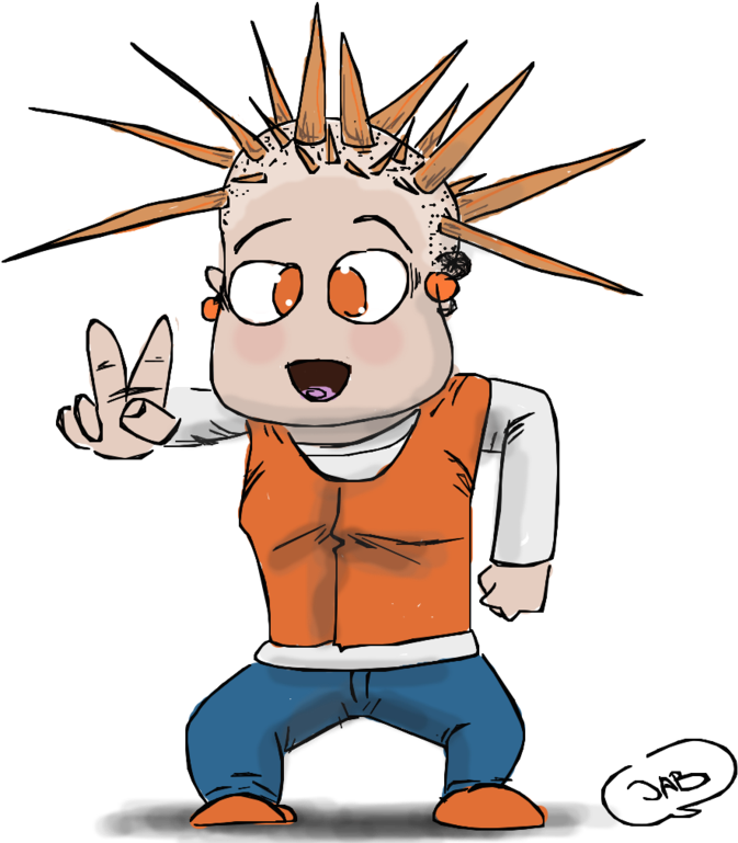 Vector Transparent Download Clip Art Rock Cartoon Illustration - Kartun Punk (1028x777)