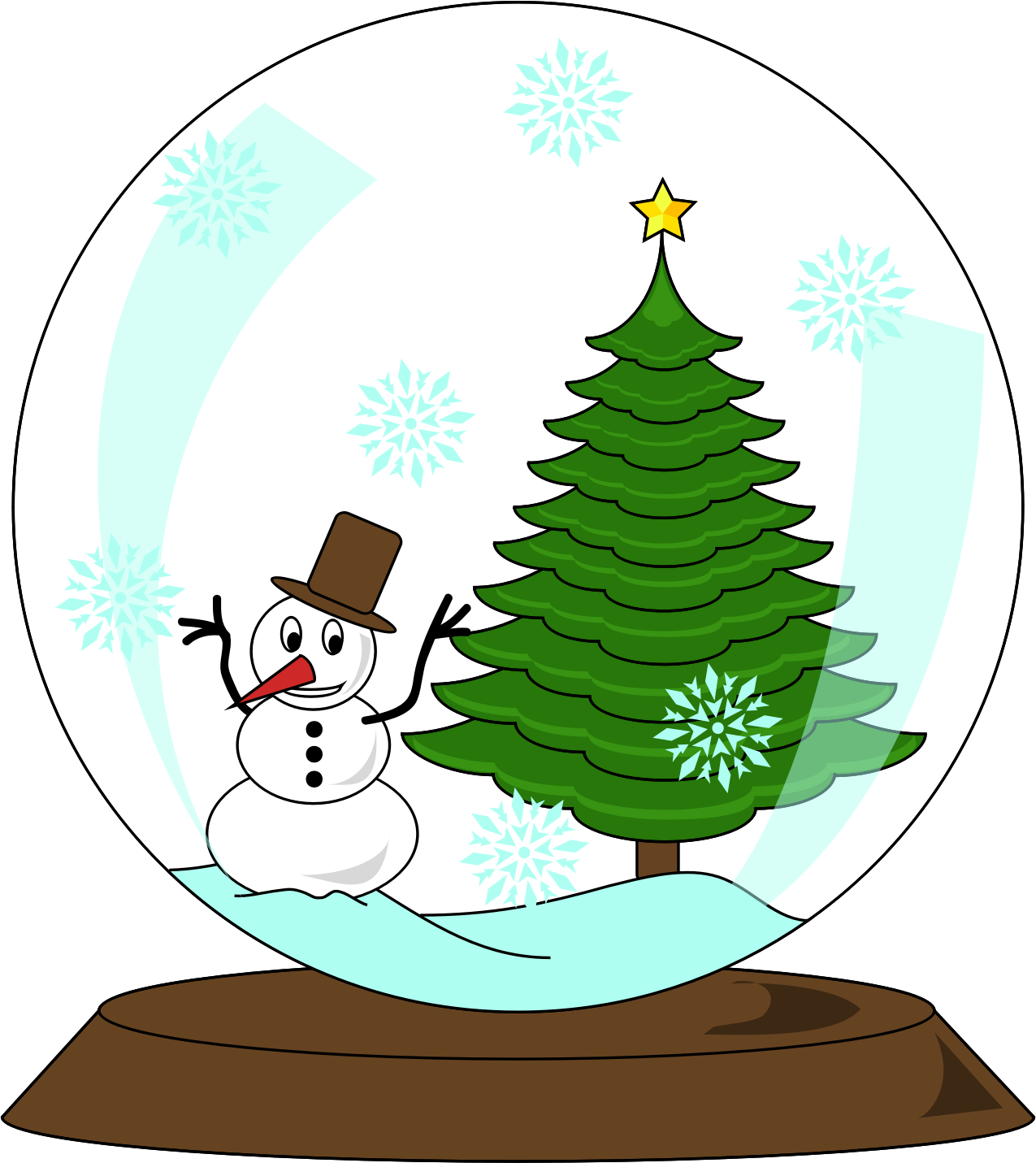 Christmas Frosty Decorative - Christmas Graphic (1275x1431)