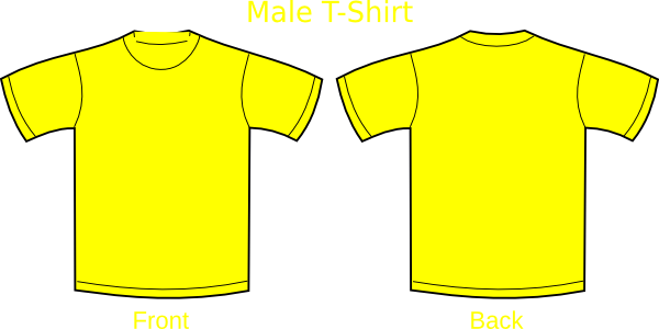 Gold Clipart Tshirt - Yellow T Shirt Vector (600x300)