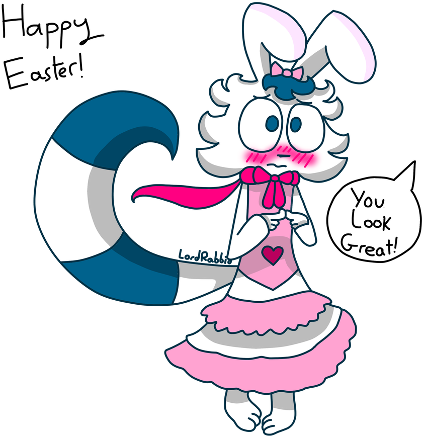 Rabbid Is A Girl Fyi By Lordrabbid - Cartoon (894x894)