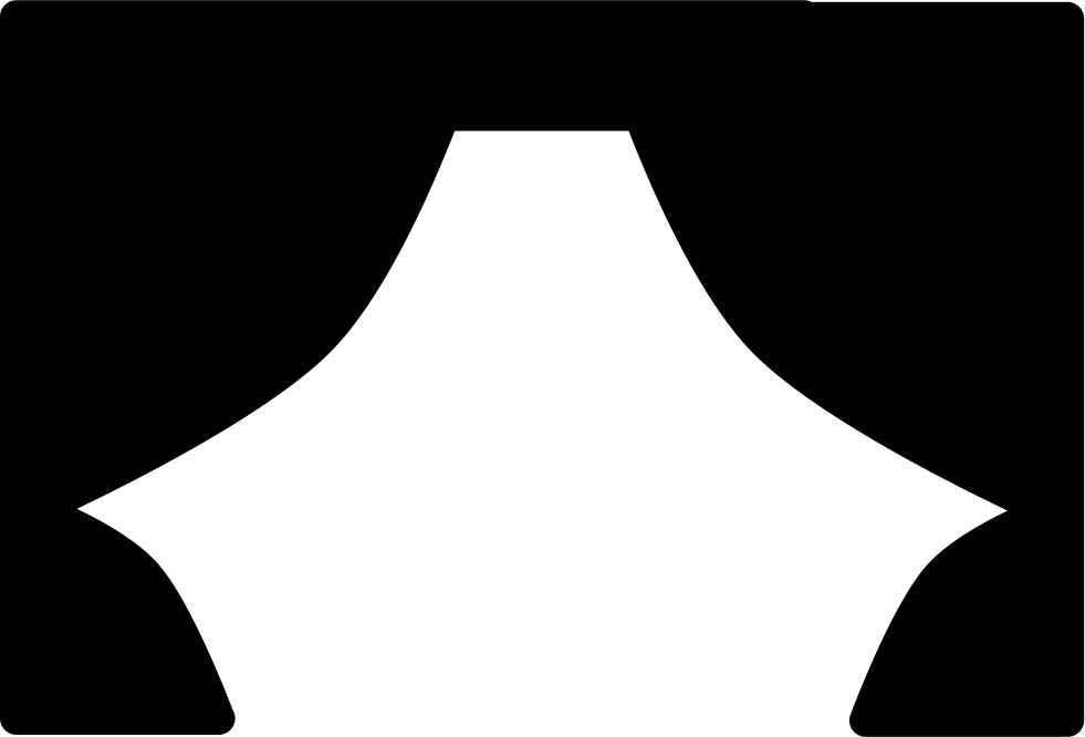 Scenery Clipart Transparent - Black Curtains Transparent (981x666)