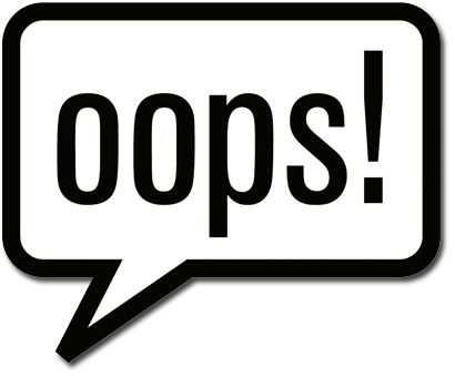 The Link Shows This At The Top For Me, But I Can Click - Oops Clipart (410x340)