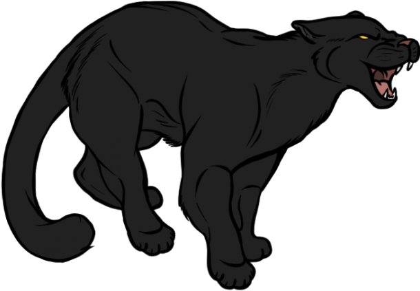 Panther Clipart Full Body - Painting (640x480)