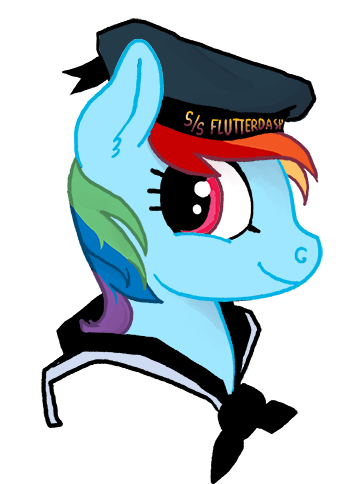 Spectralunicorn, Bust, Hat, Implied Flutterdash, Looking - Illustration (386x500)