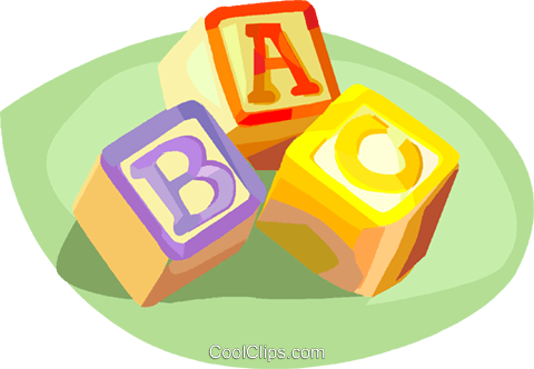 Toy Blocks Royalty Free Vector Clip Art Illustration - Vector Graphics (480x332)