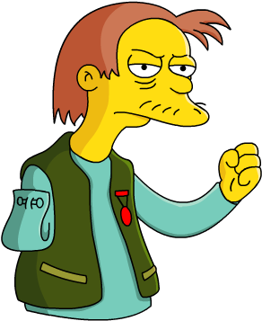 That Got Me Sky Box Seats, And The Whole Puzzle Got - Simpsons Guy With One Arm (330x381)