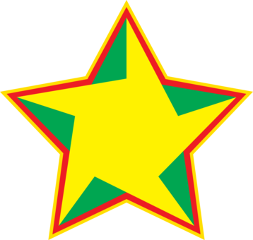 Computer Icons Star Triangle Point North - Pinwheel Star (358x340)