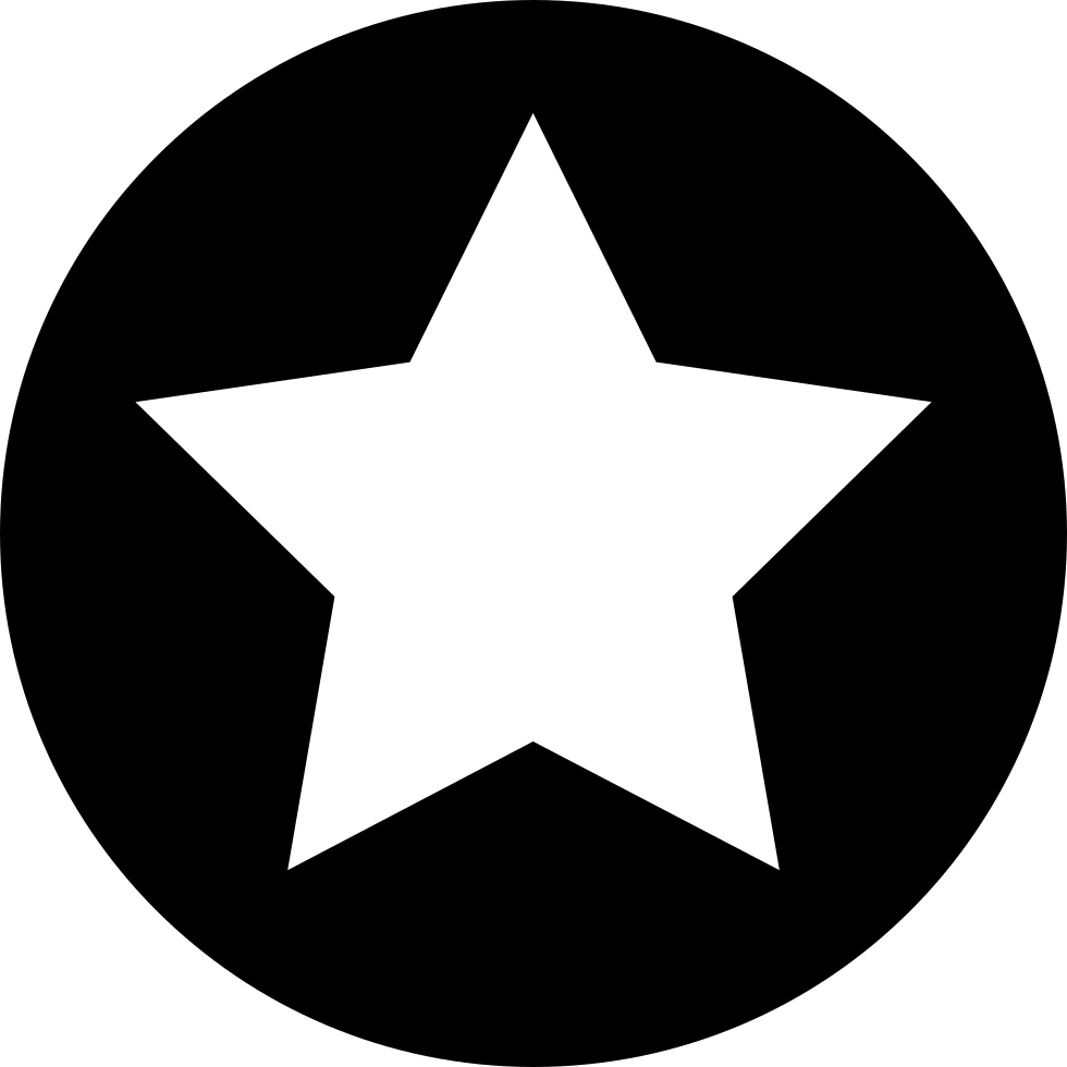Circle Star Svg Png Icon Free Download - Star Icon Black And White (980x980)