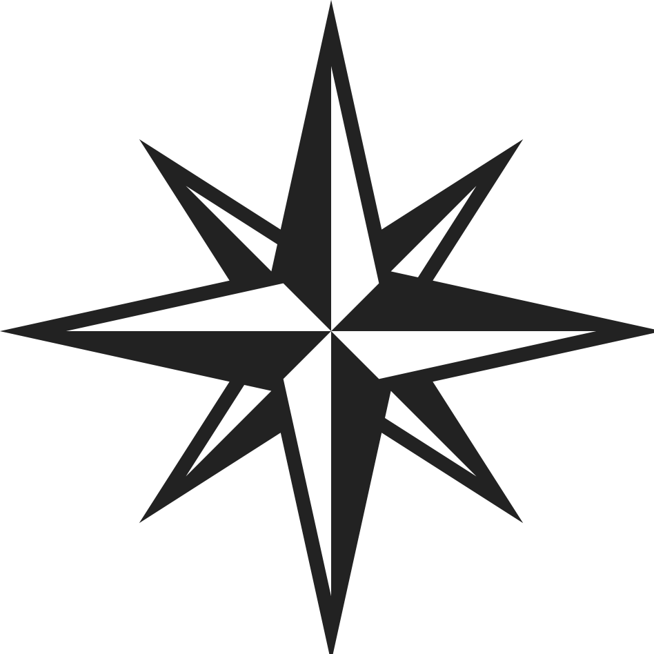 Five Pointed Star Clipart Banner Transparent Src - Nautical Star 8 Point (948x948)