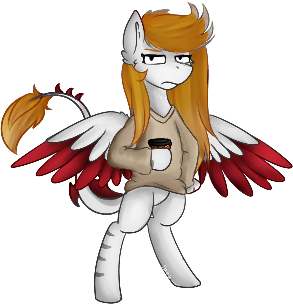 Deraniel, Clothes, Female, Food, Fullbody, Mare, Oc, - Cartoon (1014x1024)