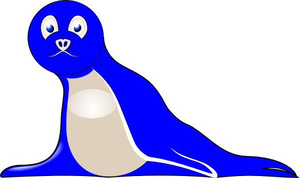 Cartoon Seal Blue (600x357)