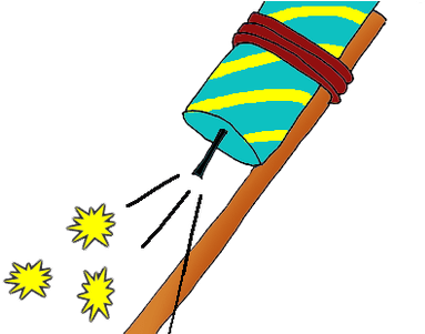 Clipart Royalty Free Stock Bonfire Clipart New Year's - Rocket Firework Clip Art (450x300)