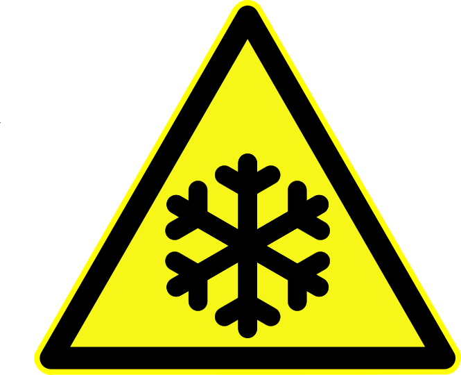 Jpg Library Download Blizzard Clipart Safety - Low Temperature Hazard Meaning (665x540)