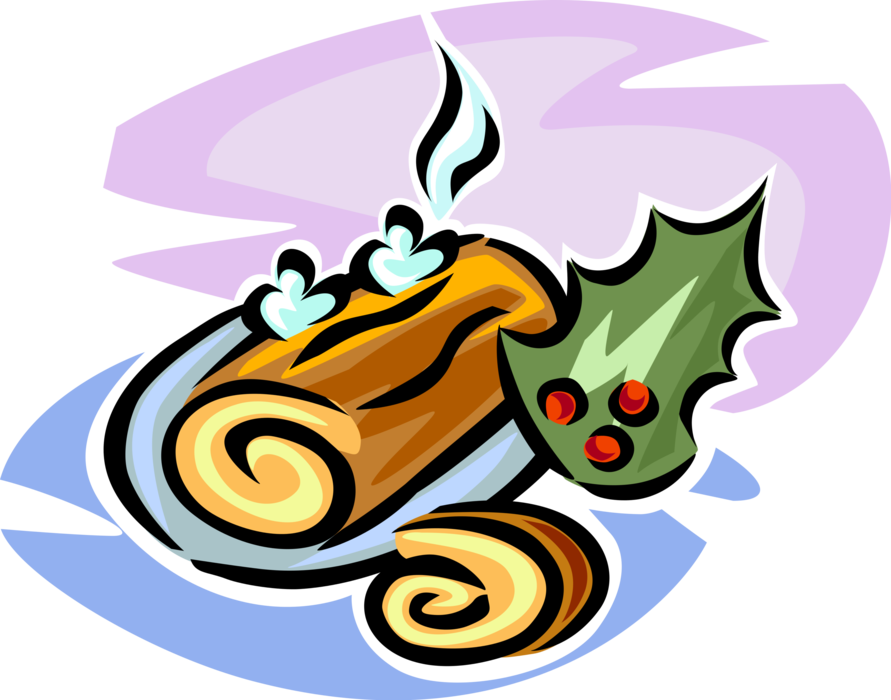 Picture Royalty Free Stock Christmas Cake Dessert Image - Yule Log (891x700)