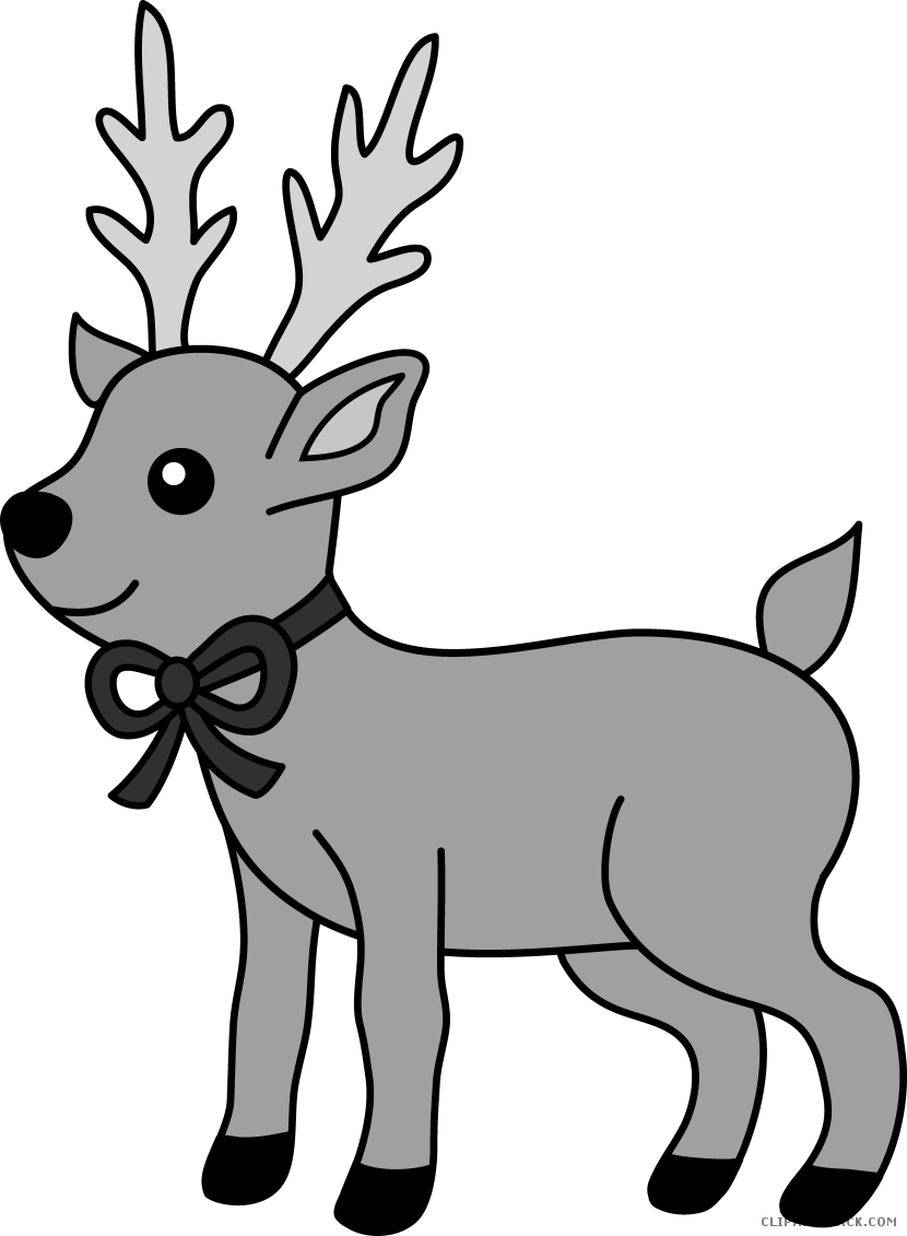 Reindeer Animal Free Black White Clipart Images Clipartblack - Rudolph The Reindeer Throw Blanket (830x1131)