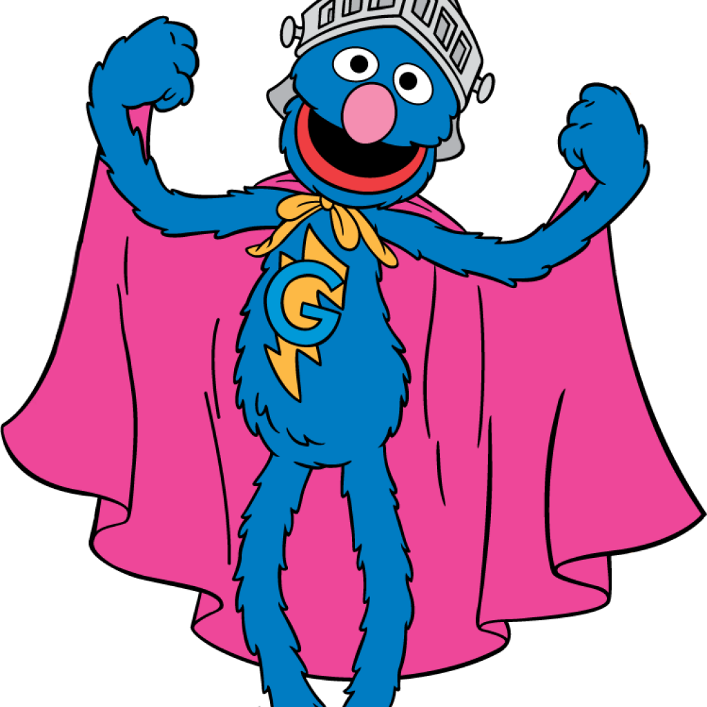 Free Sesame Street Clipart Sesame Street Christmas - Sesame Street Grover Cartoon (1024x1024)