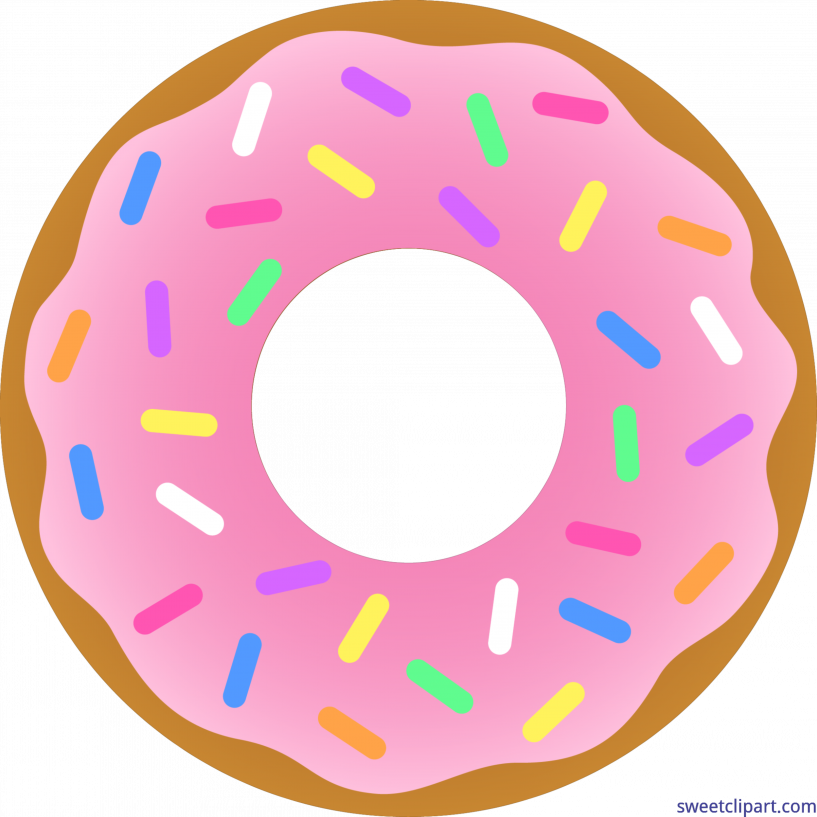 Jpg Royalty Free Download Strawberries Clipart Frosted - Donut Clip Art (817x817)