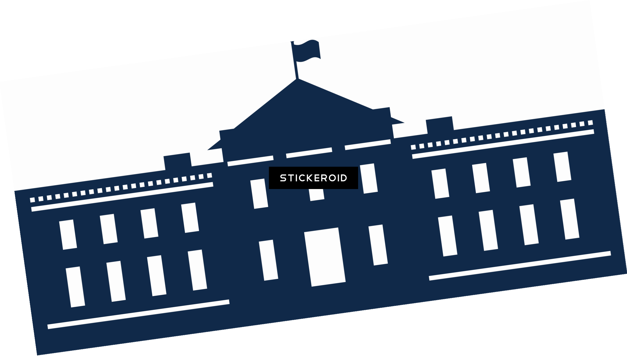 Chimney Sweep & House Travel World - Silhouette White House Vector (2530x1435)