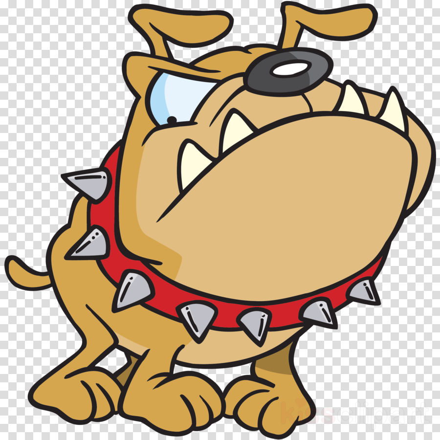 Cartoon Mean Dog Clipart Bulldog Bull Terrier Clip - Mean Dog Clipart Png (900x900)