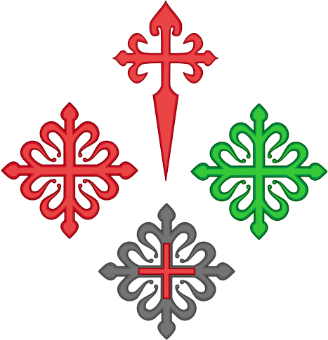 Badges Of The Order Of Santiago, The Order Of Alcantara, - Escudo Cruz Ordem De Cristo (500x500)