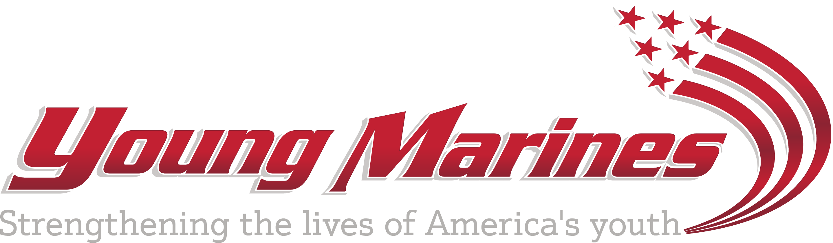 Logo Primary Blend Tag Png, Young Marines With Swoosh - Happy Birthday Young Marines (2883x841)