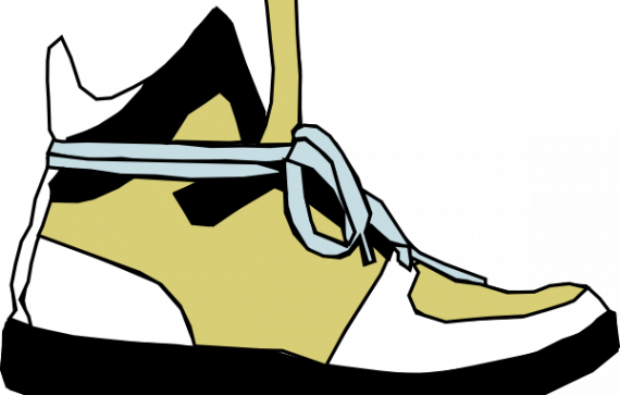 Shoes Clip Art - Air Jordan Png Clipart (570x363)