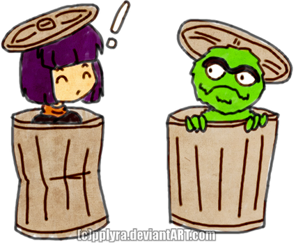 Artbyjenx 6 0 Slayers Xell And Oscar The Grouch Xd - Oscar The Grouch (425x350)