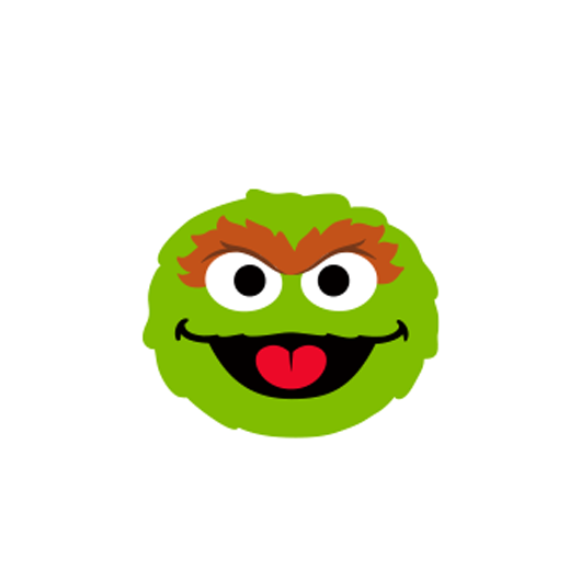 Oscar The Grouch Clipart Transparent - Oscar The Grouch Head Png (530x530)