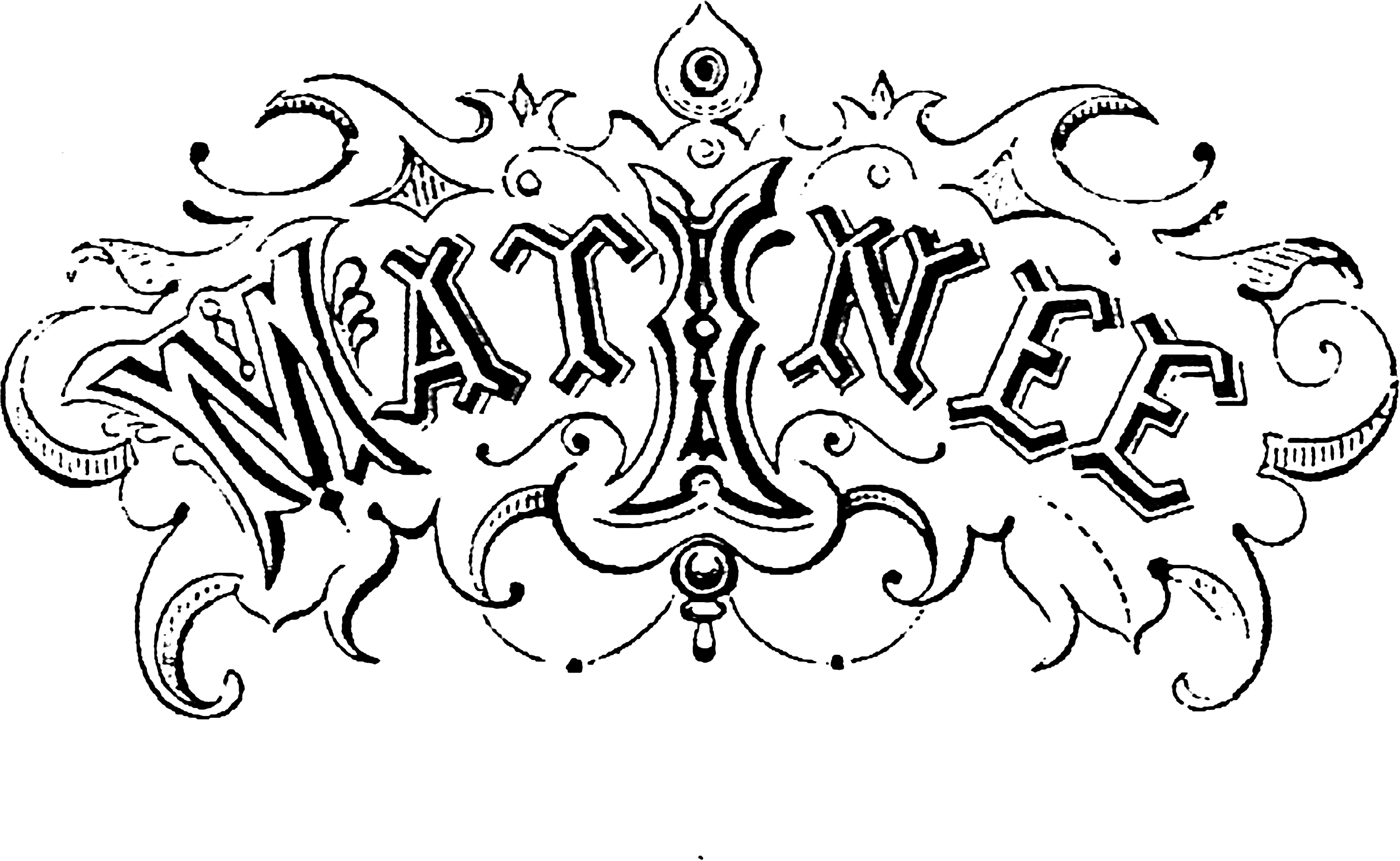 1323 Matinee Heading Word Free Vintage Clip Art - Illustration (3300x2550)