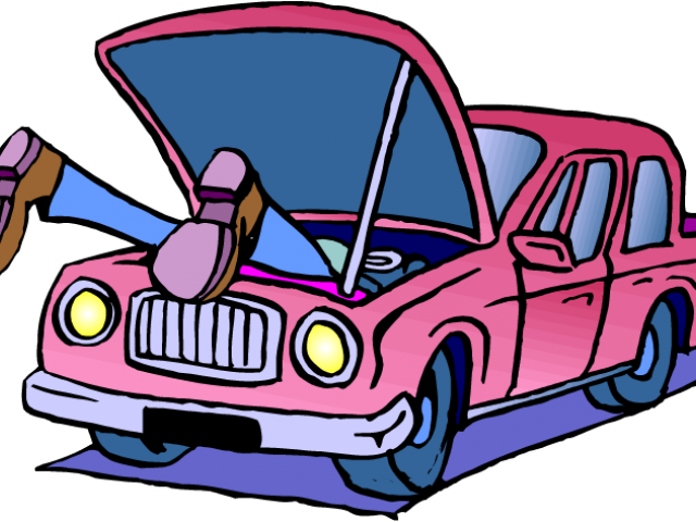 Engine Clipart Vehicle Maintenance - Look Under The Hood Cartoon (640x480)