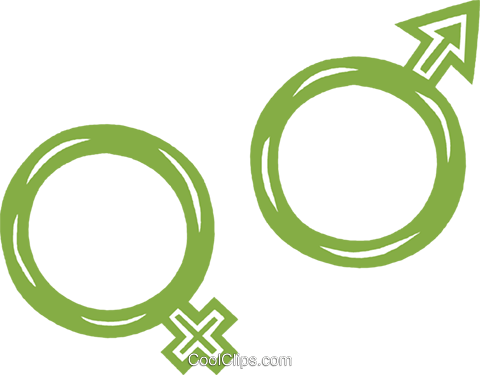 Male/female Symbols Royalty Free Vector Clip Art Illustration - Мужчина Женщина Пнг (480x375)