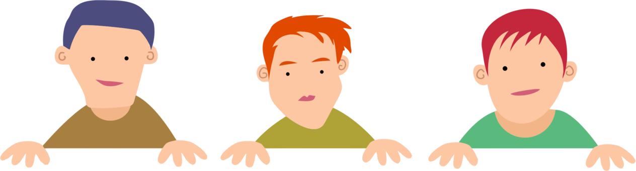 Computer Icons Boy Child - Three Boys Png (1264x340)