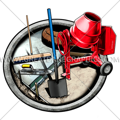 Concrete Work Cliparts - Concrete Work Shirts (385x385)