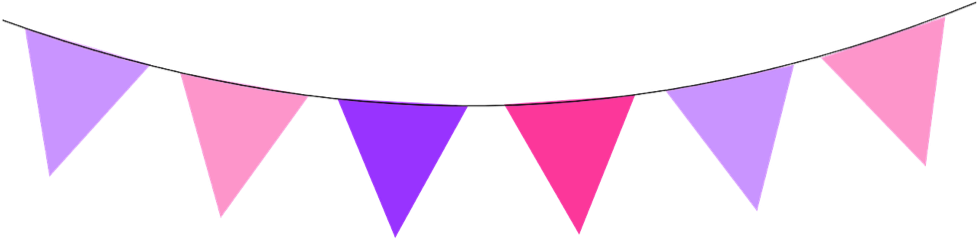 Happy 10th Birthday Jacob Smith Park Community Picnic - Pink Bunting Clip Art (976x264)