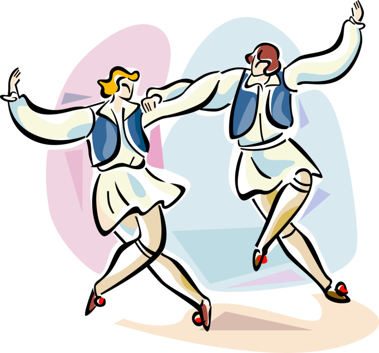 Sirtaki Or Syrtaki Folkdance - Clip Art Clogging (750x700)