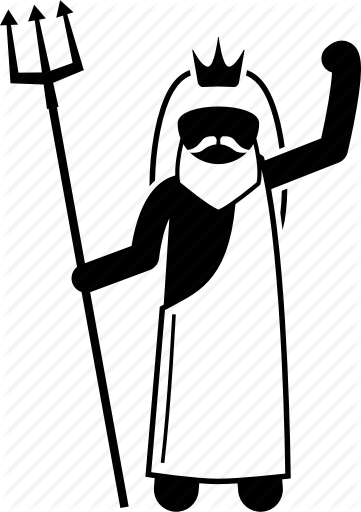 Clip Art Library Stock Mythology Ocean Poseidon Sea - Greek Mythology (361x512)